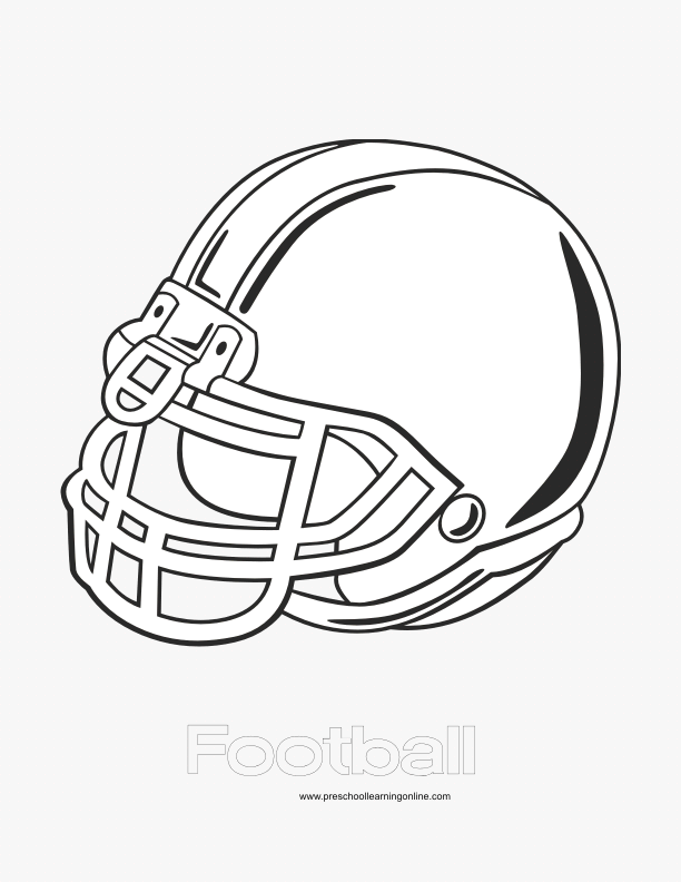 Football Helmet Coloring Pages