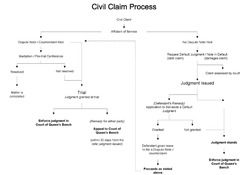 Flowchart of the civil claim
