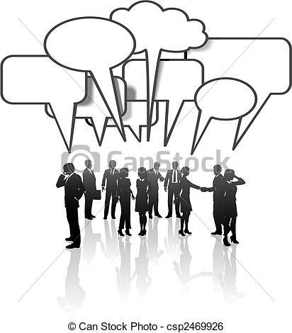 canstockphoto.comClip Art Vector of Communication Network Media Business People