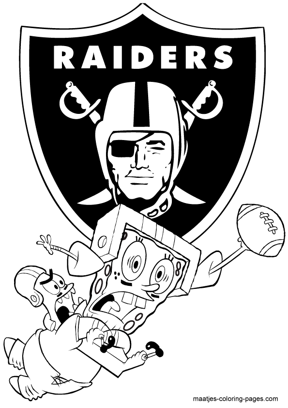 coloring page NFL Oakland