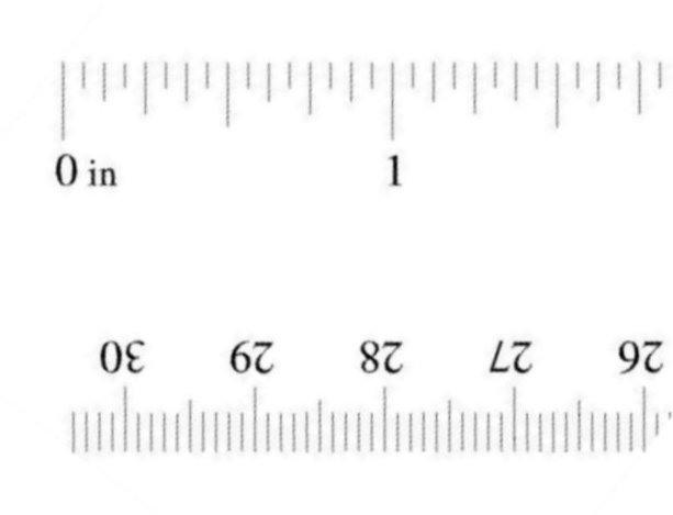 Below is part of a ruler,